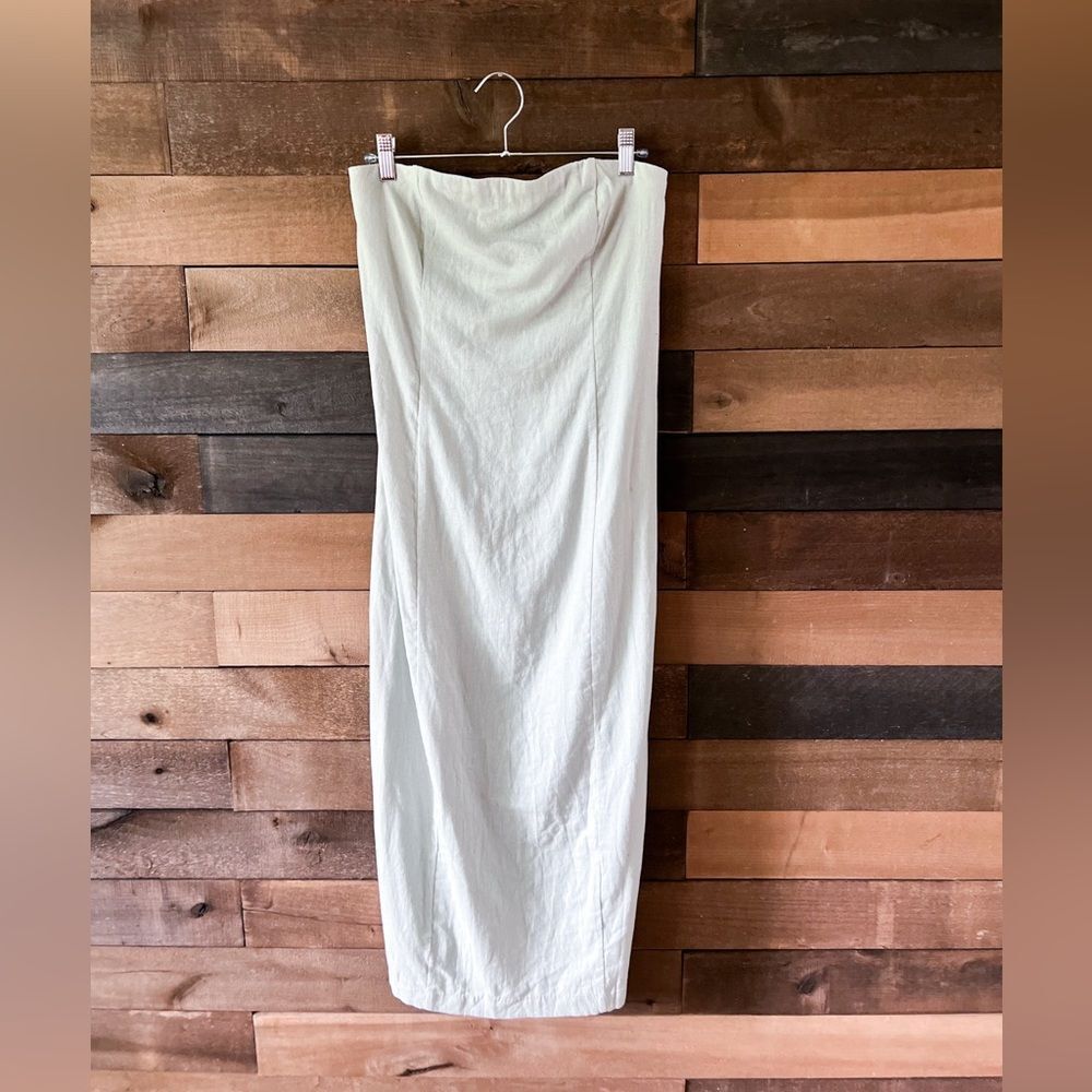 Abercrombie & Fitch Light Mint Green Strapless Maxi Dress